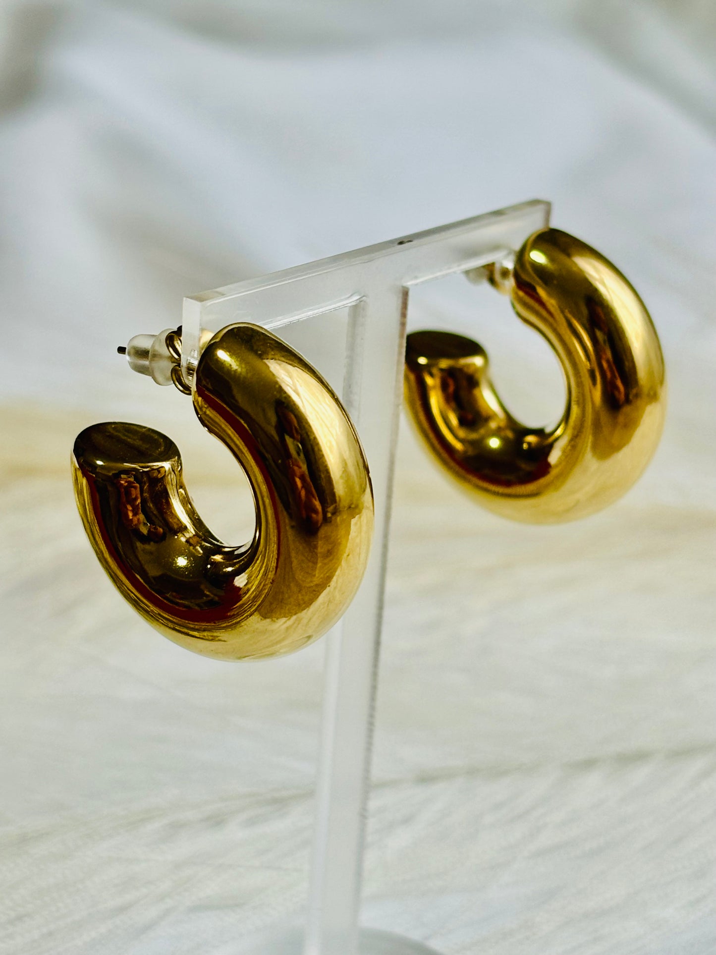 Boucles d’oreilles créoles épaisses