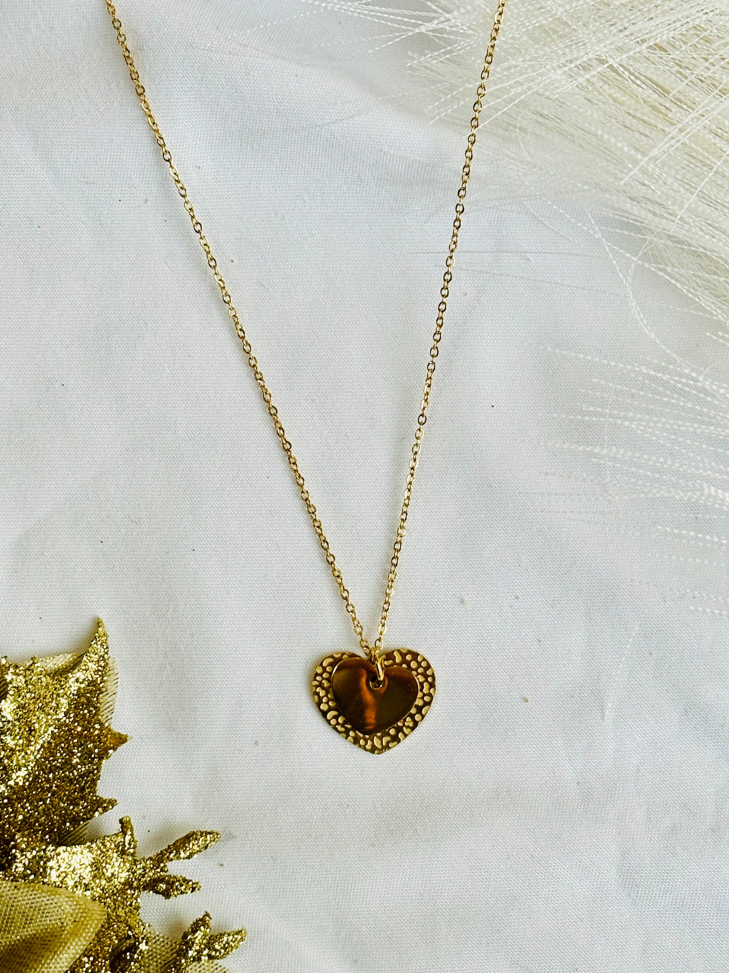 Collier double cœurs