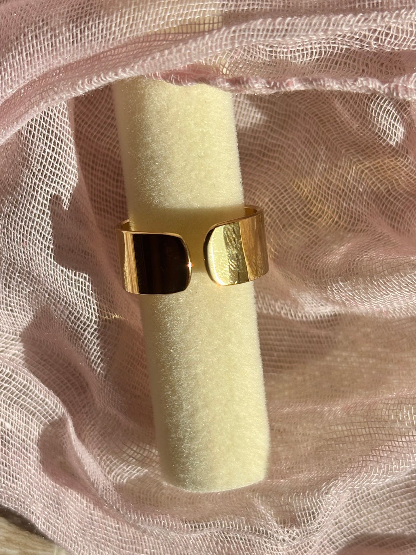 Bague rose ajustable