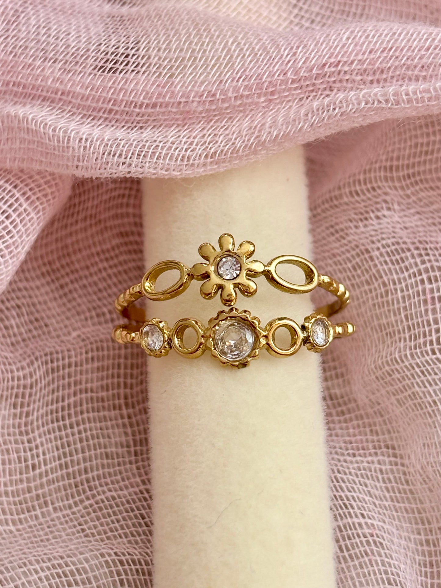 Bague double lignes