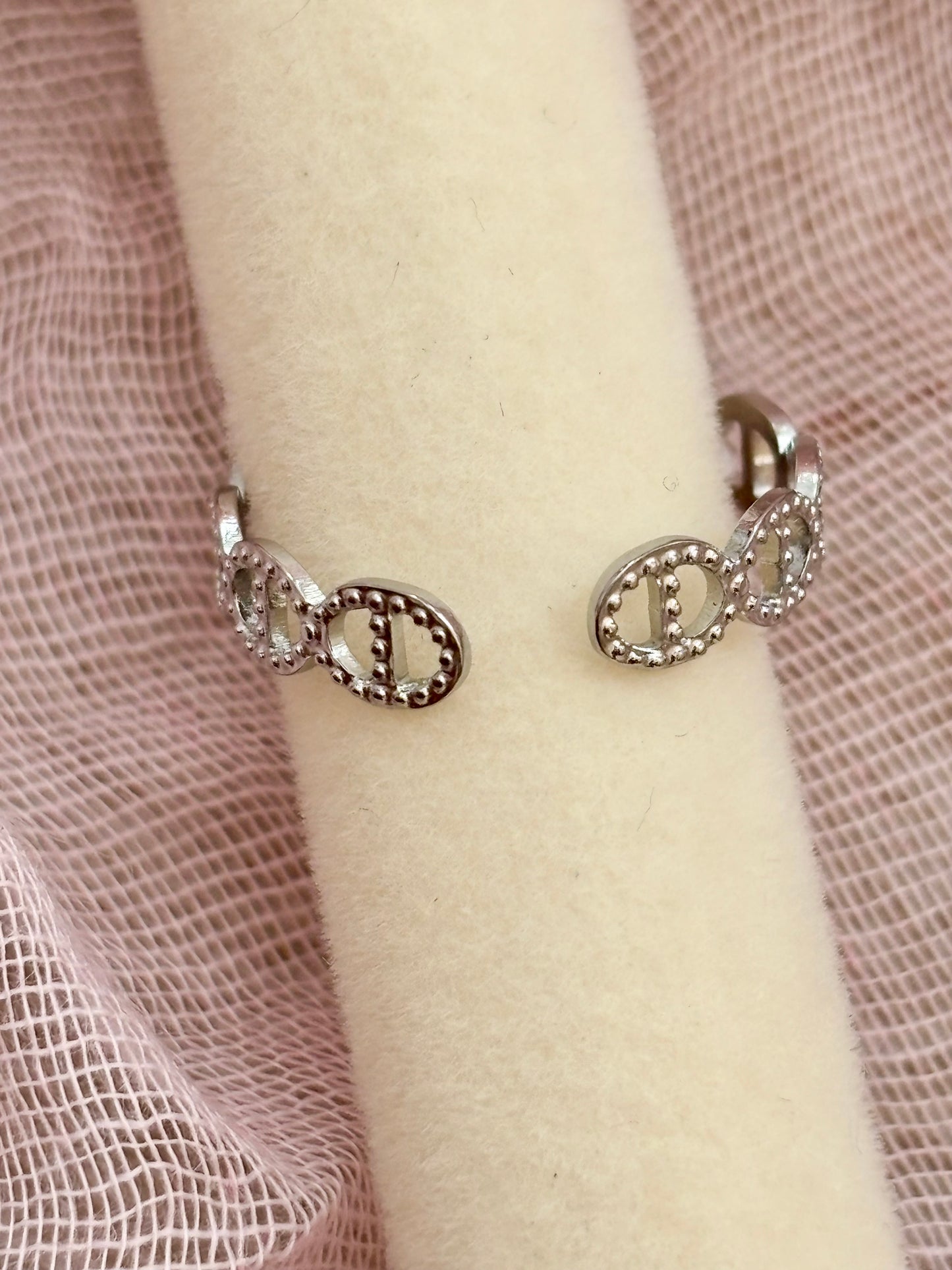 Bague strass ajustable argenté