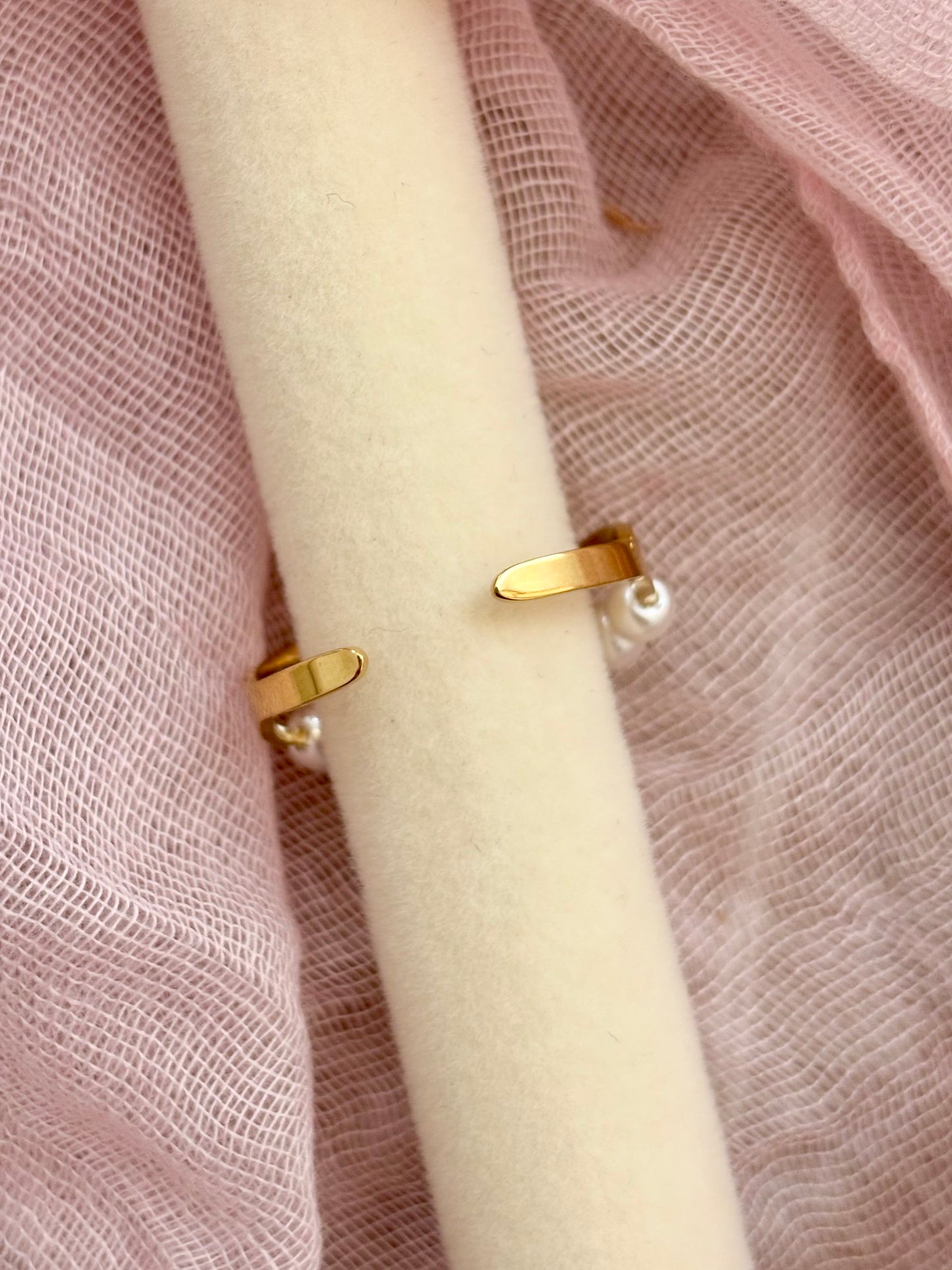 Bague double perles