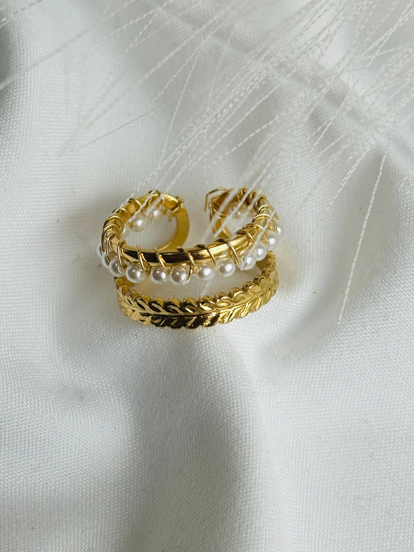 Bague double dorée