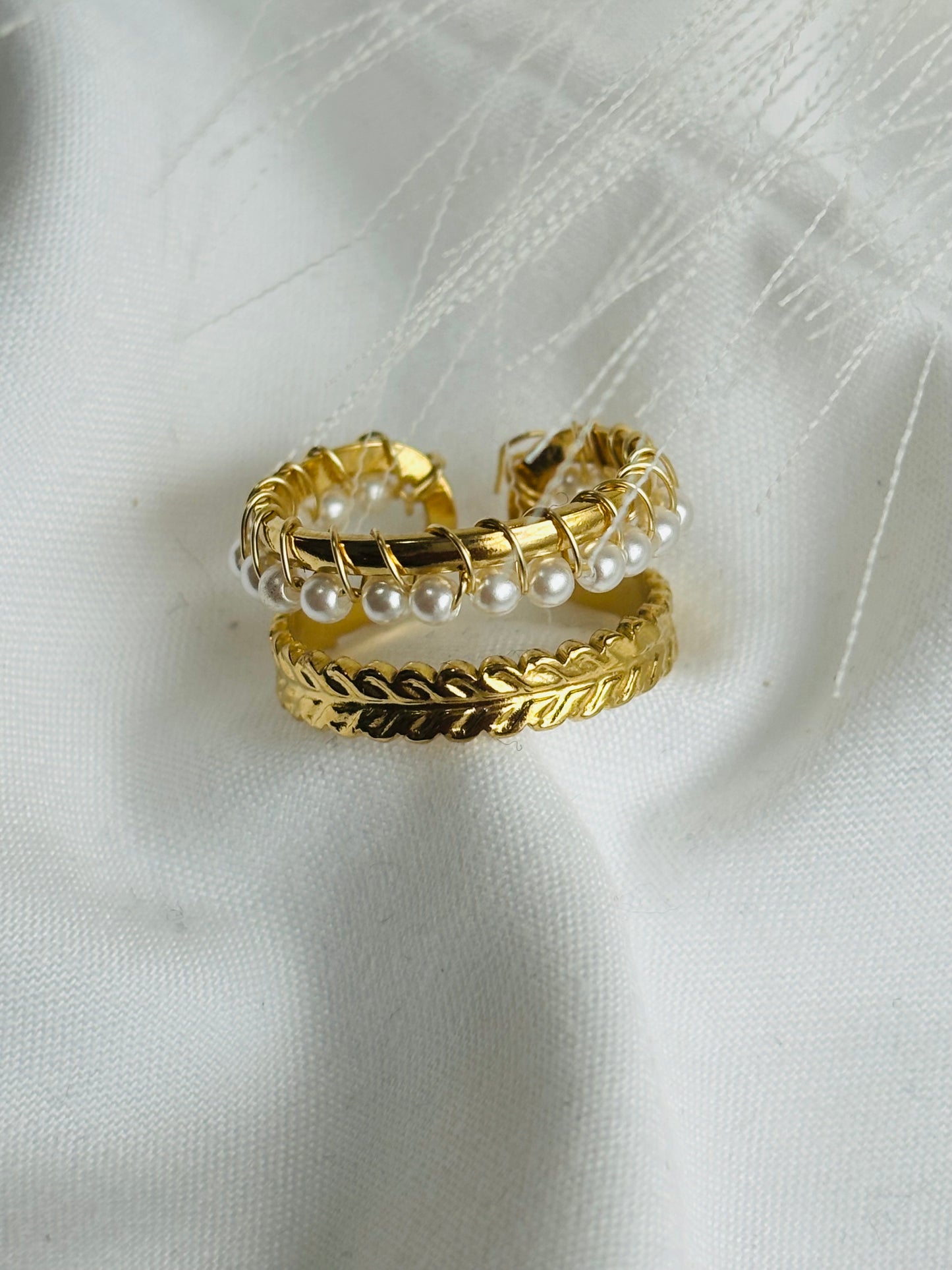 Bague double dorée