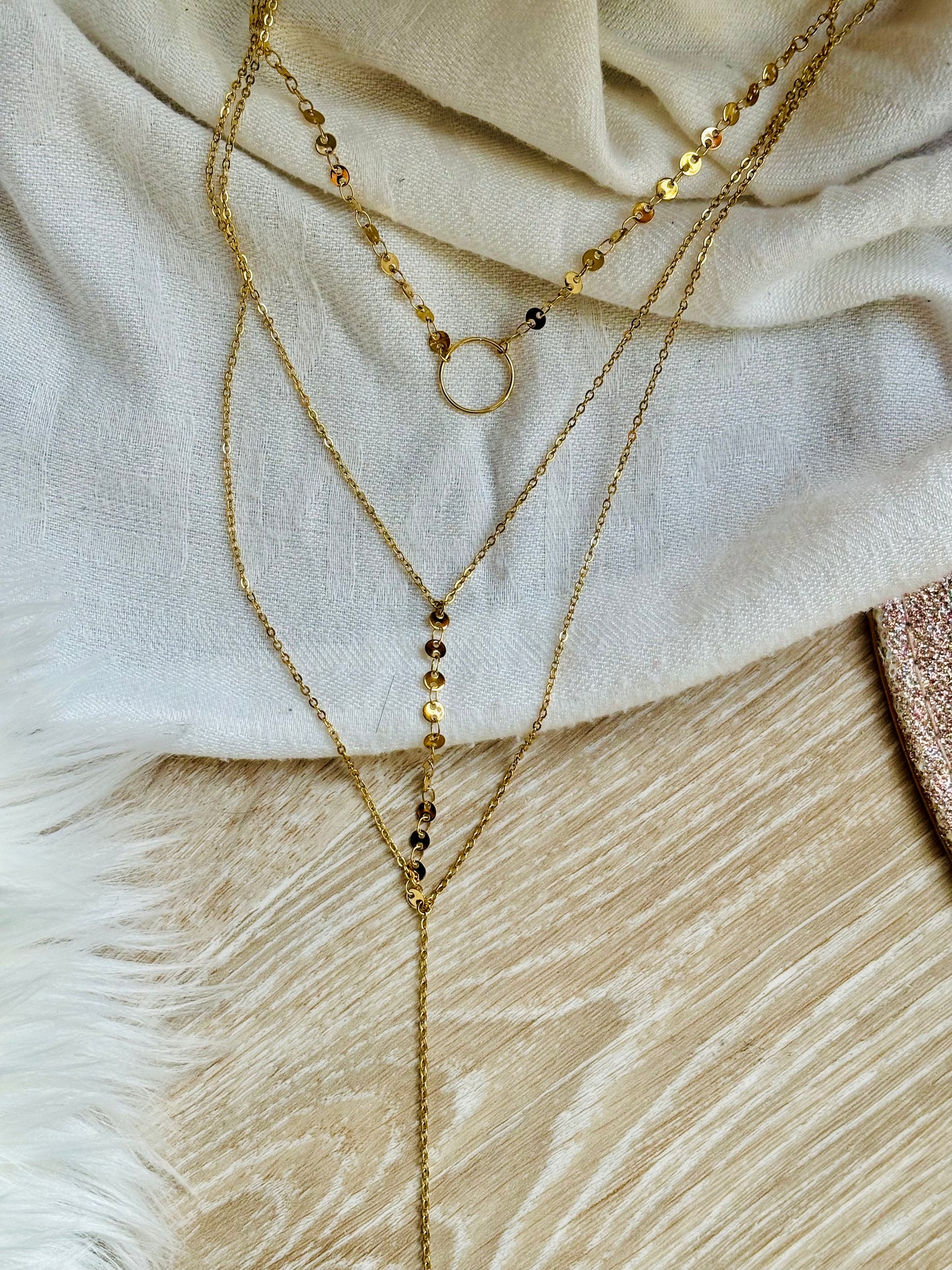 Necklace with triple chain