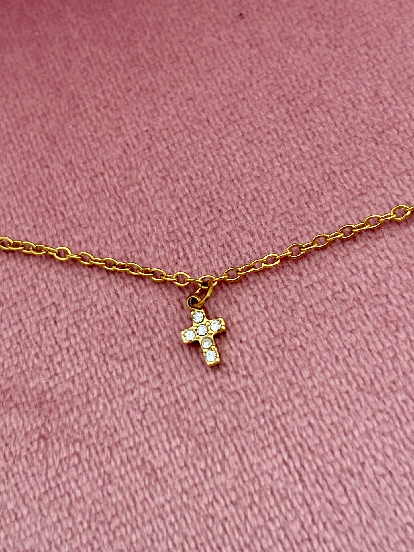 Bracelet “Croix Dorées” – Acier inoxydable