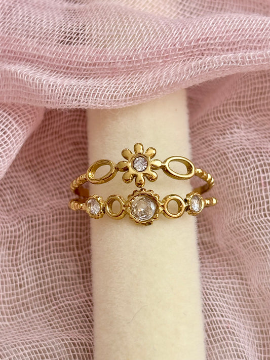 Bague double lignes