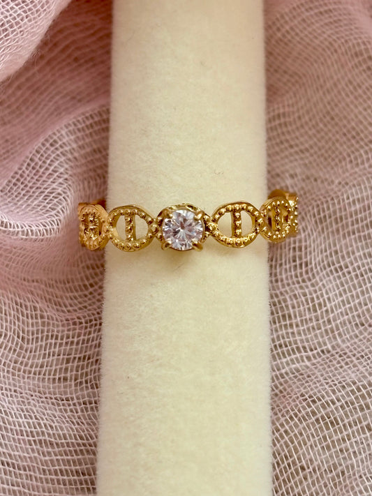 Bague strass ajustable