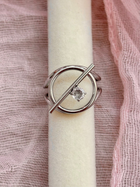 Bague cercle avec strass